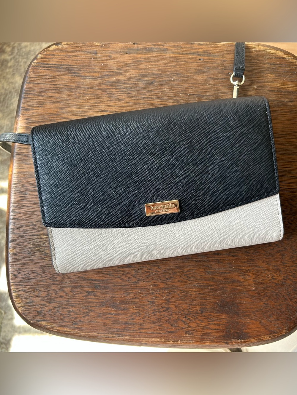 kate spade Black and Cream Two-Tone Crossbody Bag